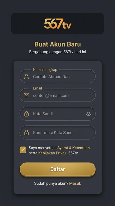 Cara Mudah Registrasi Akun 567tv untuk Pengguna Android