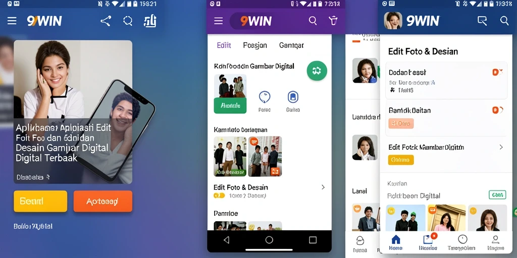 Tampilan antarmuka pengguna 9WIN yang menarik dan inovatif.