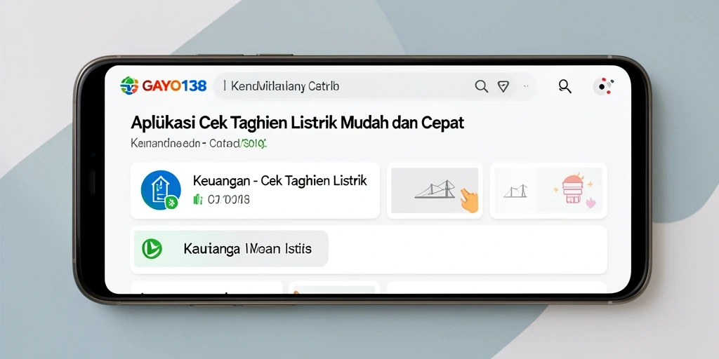 Antarmuka GAYO138 menampilkan informasi tagihan listrik secara jelas dan terstruktur.