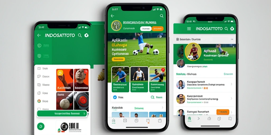 Antarmuka aplikasi INDOSATTOTO untuk olahraga rumah yang user-friendly.