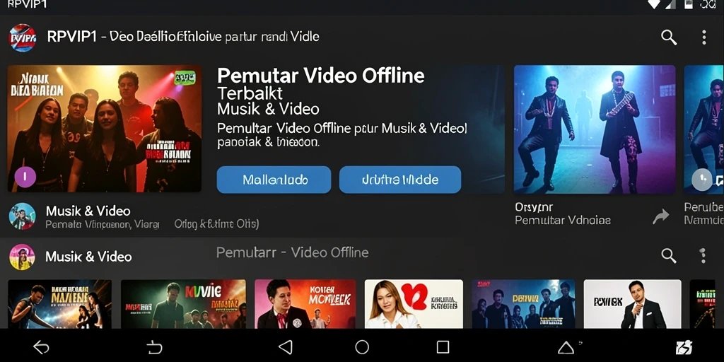Antarmuka RPVIP1 yang elegan dan mudah digunakan untuk pemutar video offline.