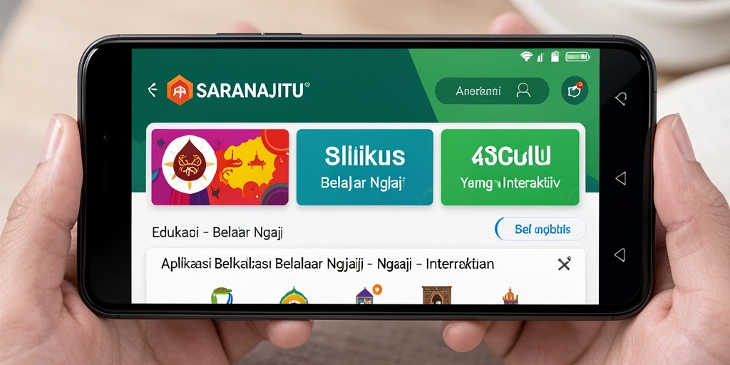 Antarmuka aplikasi SARANAJITU yang mendidik dan interaktif.